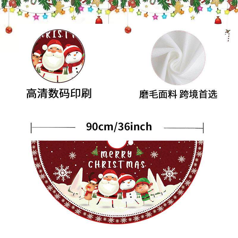 跨25圣诞树境饼圣诞节意树裙卡新款通姜人数码印花圣诞装饰品创树