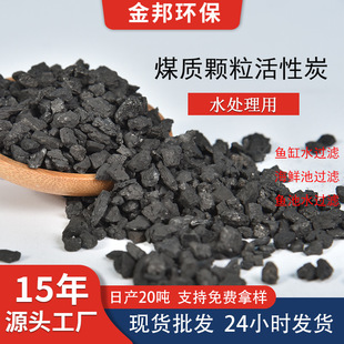 鱼缸过滤用煤质颗粒活性炭3 海鲜池鱼池净水用煤质颗粒炭 5mm