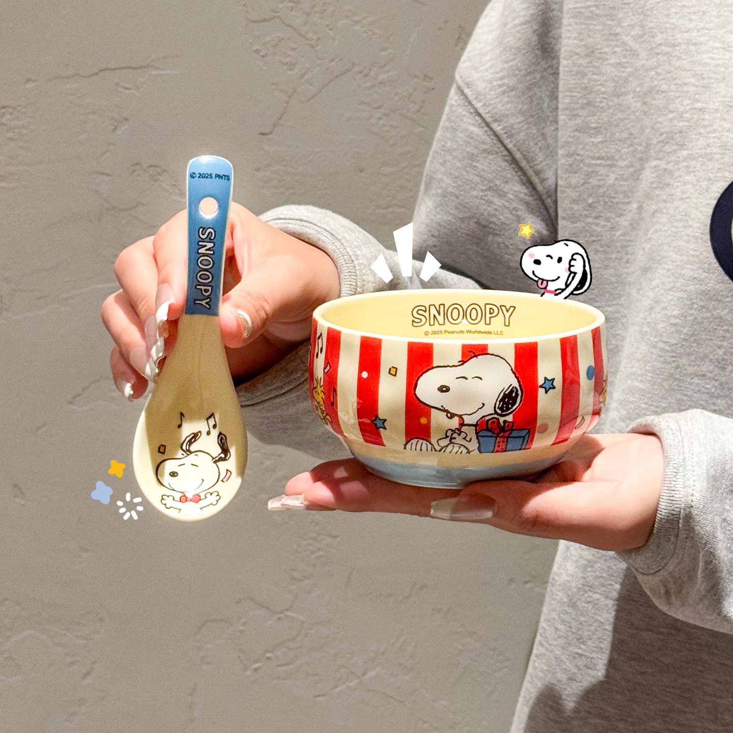 正版史努比饭碗卡通米饭碗家用
