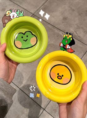 布朗熊联名饭碗陶瓷家用米饭碗可爱卡通个人专用碗高颜值吃饭碗