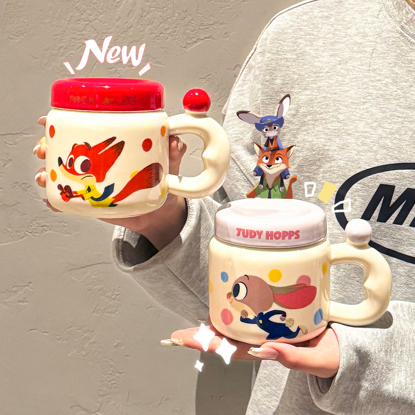 疯狂动物城马克杯带盖陶瓷杯
