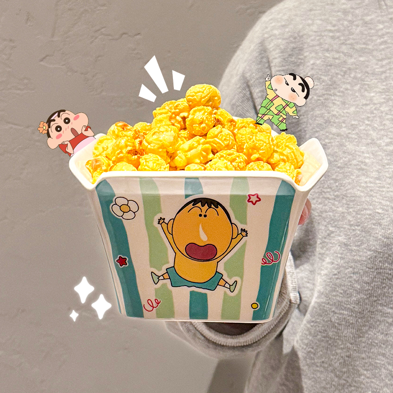 正版蜡笔小新爆米花碗可爱水果碗