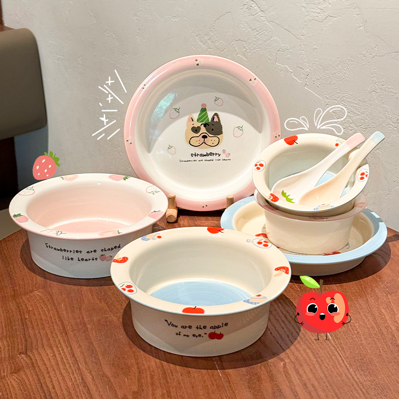 卡通碗碟一人食餐具套装家用