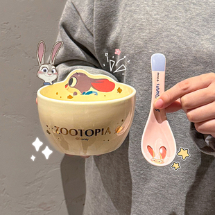 疯狂动物城饭碗家用新款 正版 陶瓷餐具米饭碗高颜值吃饭碗卡通碗具