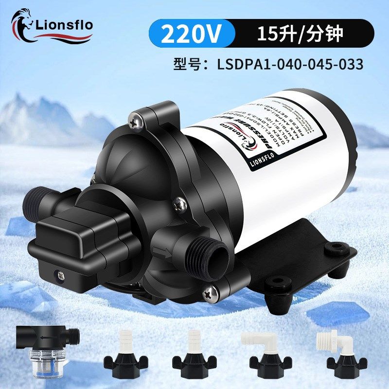 定制33房车水泵220V110V洗碗机热水器增压泵农用灌溉自吸隔膜泵