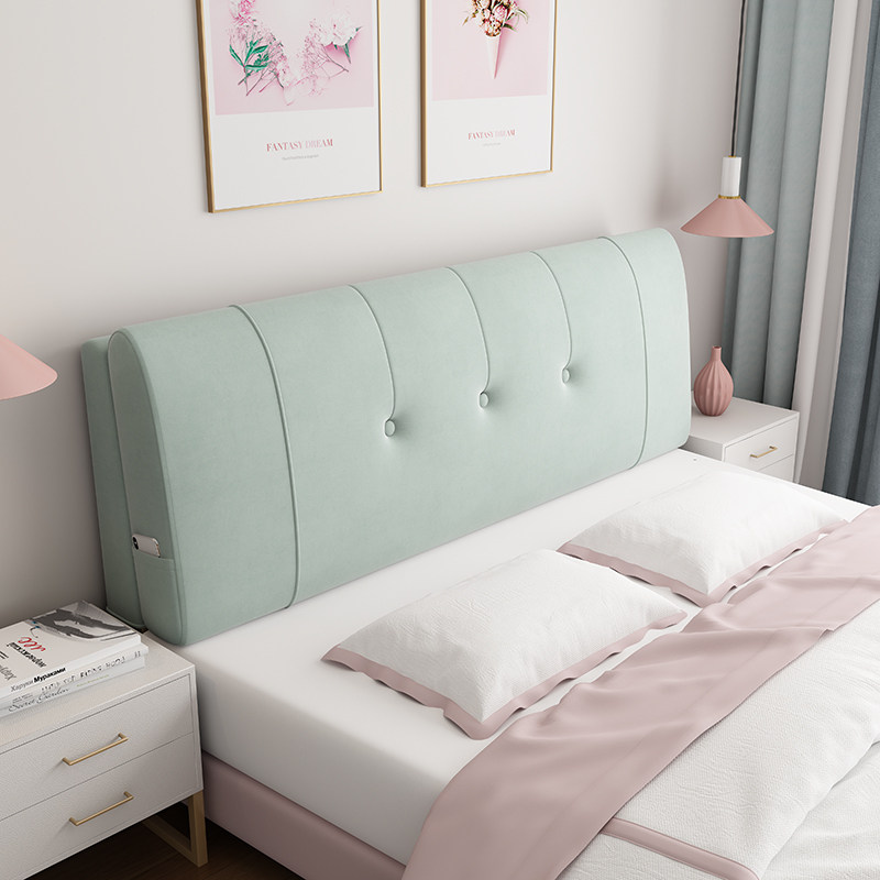 床头靠垫全包床头罩套改造卧室软包靠背海绵大靠垫可拆洗床上靠枕