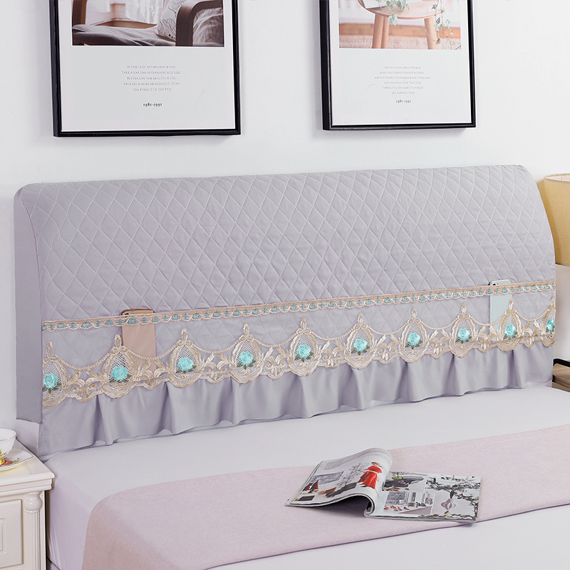 全包床头罩软包布艺床头套罩弹力夹棉床头靠背防尘罩实木靠垫罩