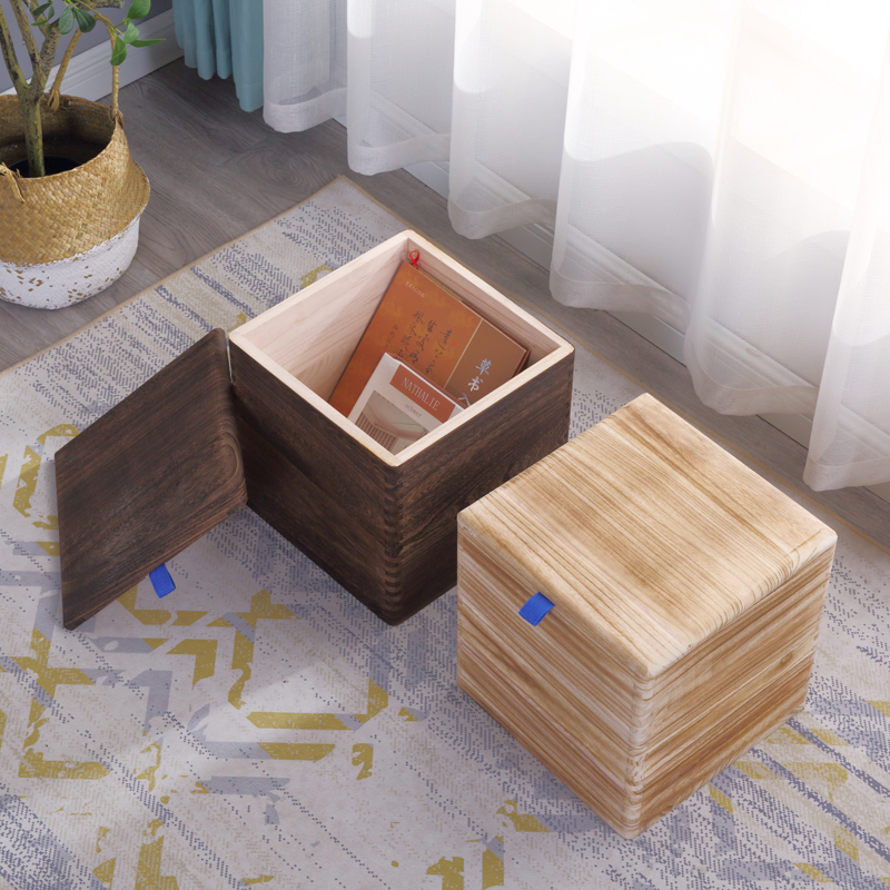 收纳凳子储物凳可坐门口换鞋凳实木梳妆台凳子客厅家用收纳箱包邮