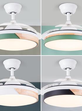 隐风扇灯 现代北简约带灯电扇 欧餐厅客形厅风卧室17574扇吊扇灯