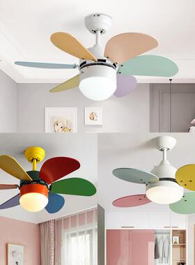 客厅风扇灯餐厅卧室现代简约82660儿山童房北吊扇灯体一欧吊灯中