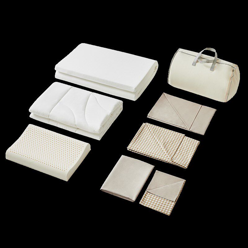 金橡树泰国天然乳胶学生宿舍床垫床褥被子枕头床单床品套餐6件套