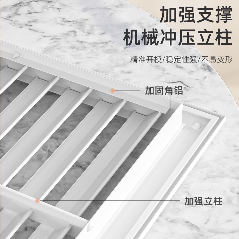 奶油风铝合金暖气罩百叶窗装饰网地暖分水器遮防尘挡罩百叶格栅检