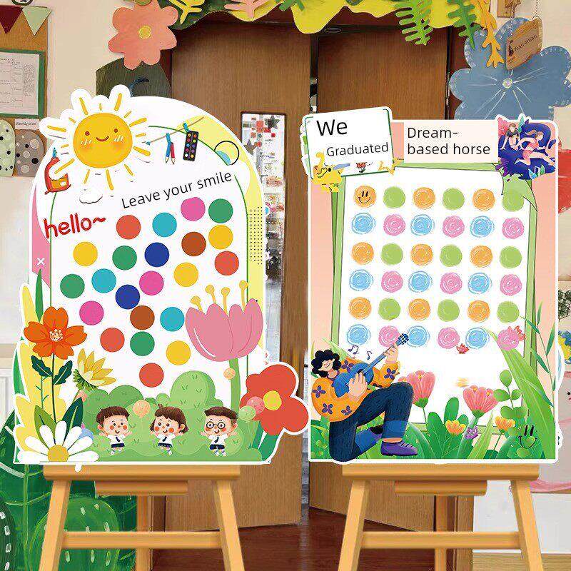 毕业季典礼签到板幼儿园大班签名墙Kt板布置装饰中小学道具展示板