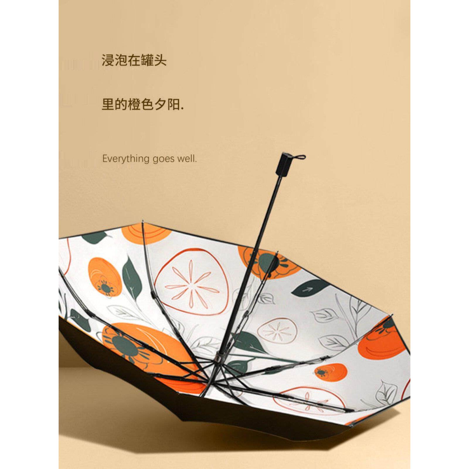 三折双层太阳伞防晒防紫外线伞女折叠黑胶遮阳伞折叠伞包邮