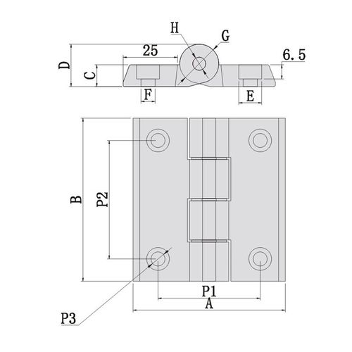 工业电表箱门窗铝合金重型精密铰链橱柜门合页P装配方便美观实