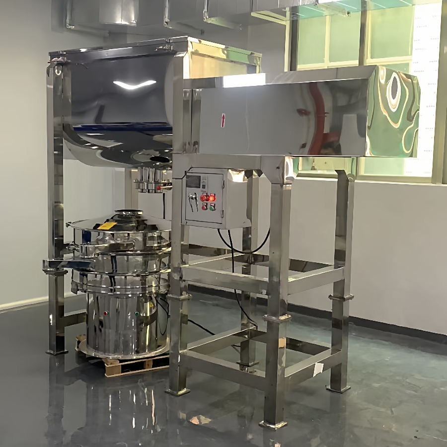 螺带式搅拌桨混合设备中药面膜粉牙粉调味品电动不锈钢卧式搅拌机