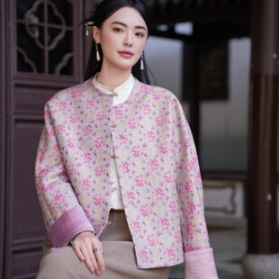 李德喜 名家非遗宋锦 觅萝香原创2026春 对襟 外套女 中式 40MM