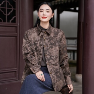 老料锦油绸 觅萝香冬 100%羊毛内胆 棉衣棉服外套 40mm香云纱