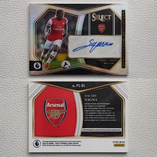 PANINI SELECT 阿森纳 萨尼亚 球员亲笔签名 签字 球星卡 周边