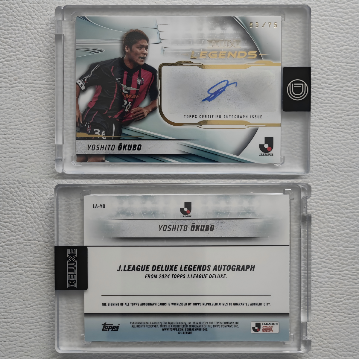 TOPPS&J联赛 足球小将联名 日本 大久保嘉人 亲笔签名签字 球星卡