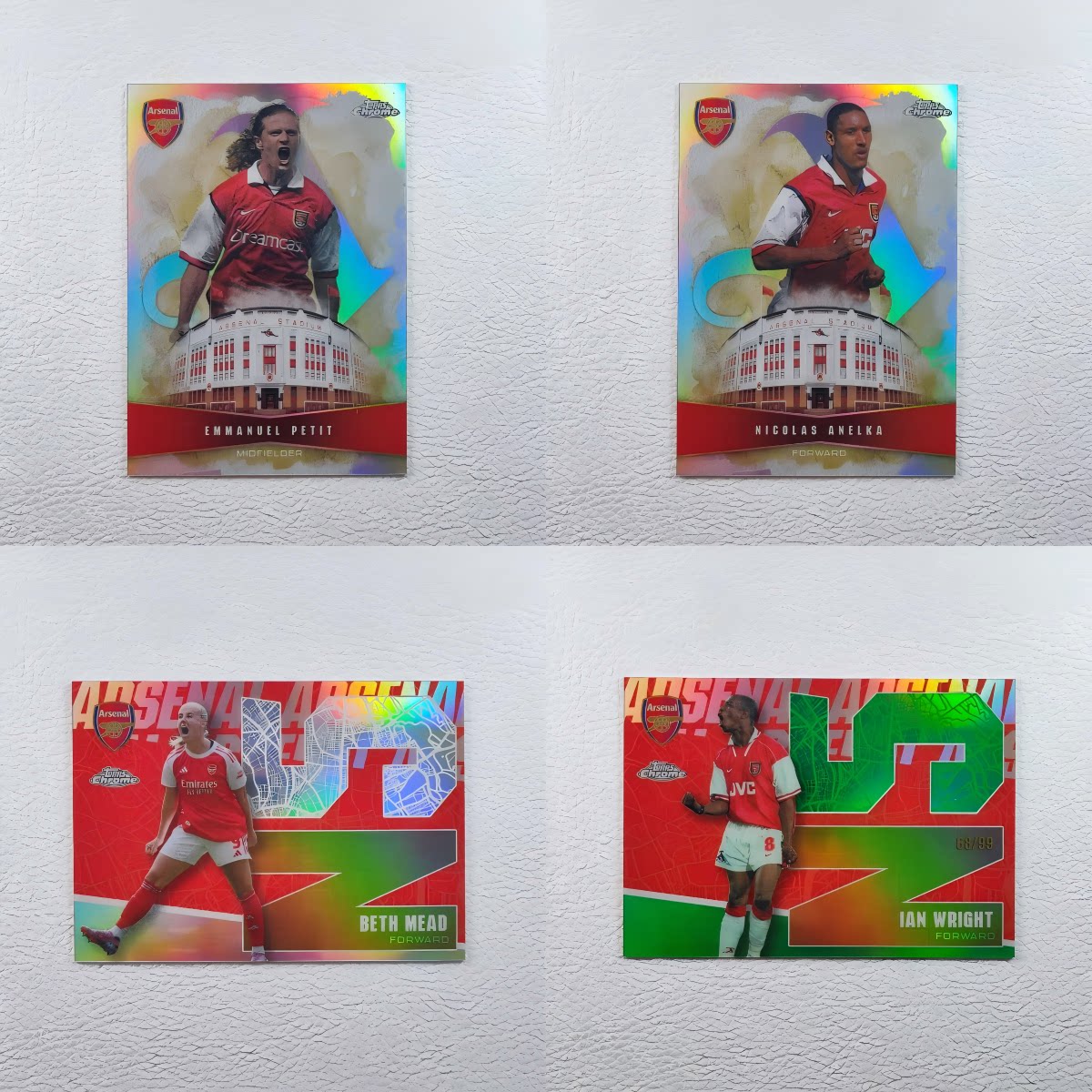 Topps Chrome Arsenal元年 阿内尔卡 佩蒂特 米德 球星卡图片