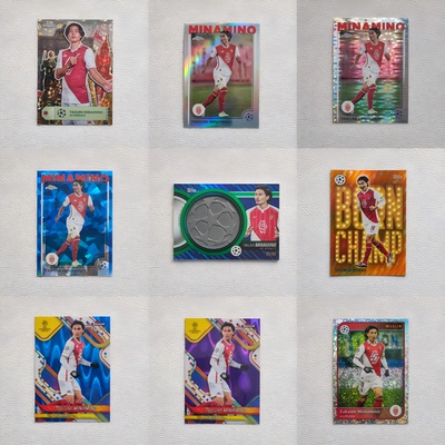TOPPS 摩纳哥 日本 南野拓实 MINAMINO 限量 折射 球星卡周边礼物