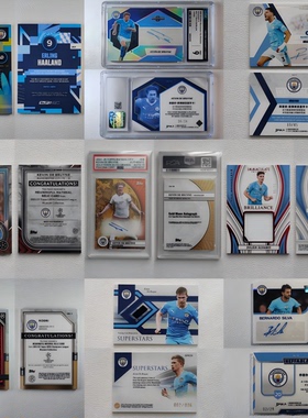 Topps PANINI 曼城 埃德森 罗德里 奥赖利 签字 球衣球星卡