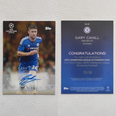 TOPPS 2016 竞技场 切尔西 卡希尔 亲签 签名 球星卡 周边礼物
