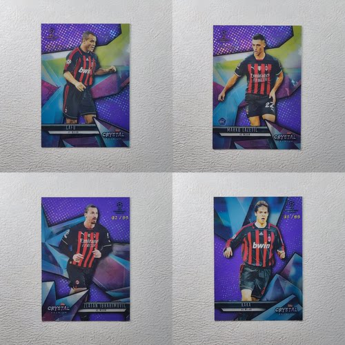 Topps CRYSTAL元年 AC米兰 卡卡 卡福 伊布拉希莫维奇 球星卡