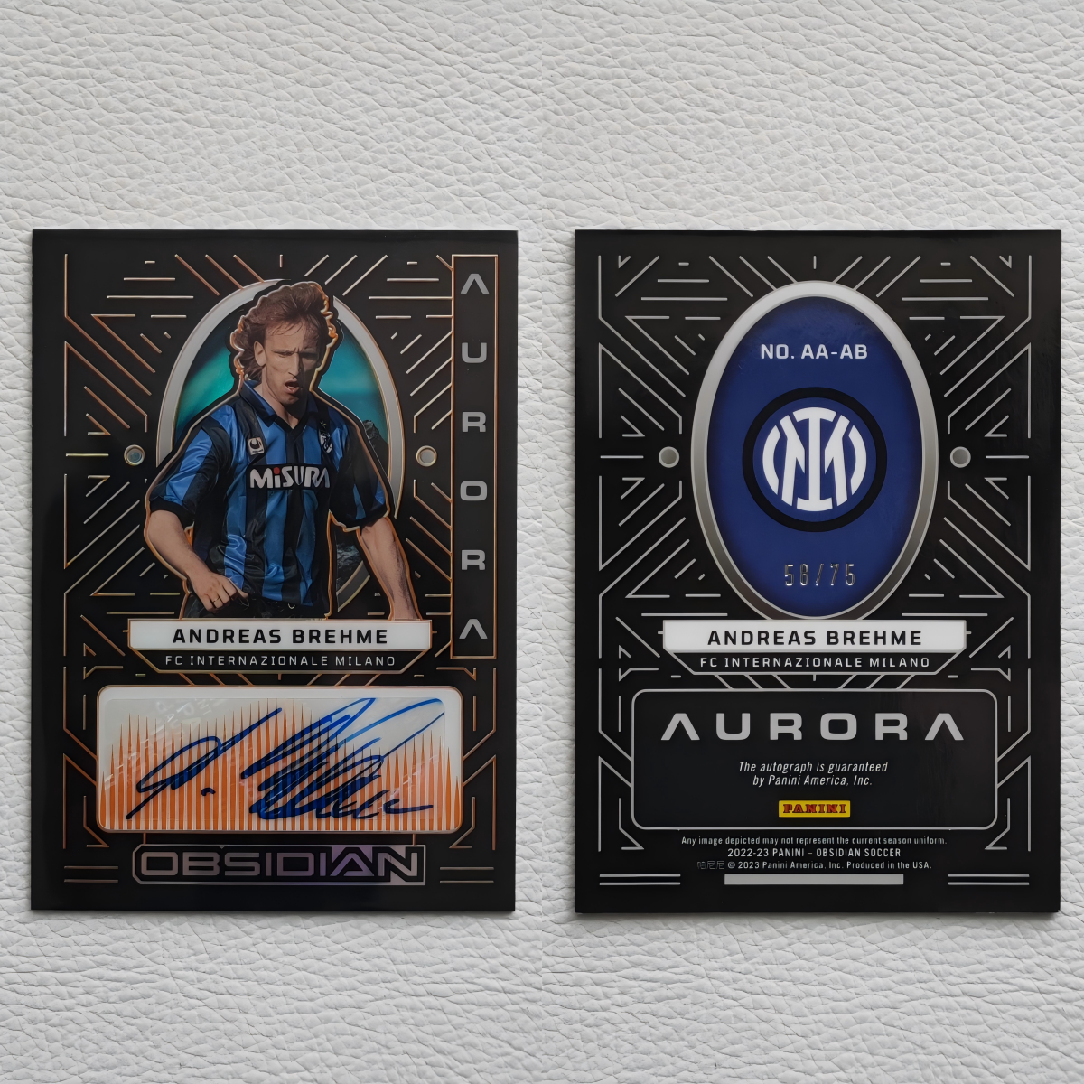 Panini OBSIDIAN 国际米兰 德国 布雷默 BREHME 亲签 签字 球星卡