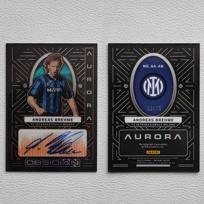 Panini OBSIDIAN 国际米兰 德国 布雷默 BREHME 亲签 签字 球星卡