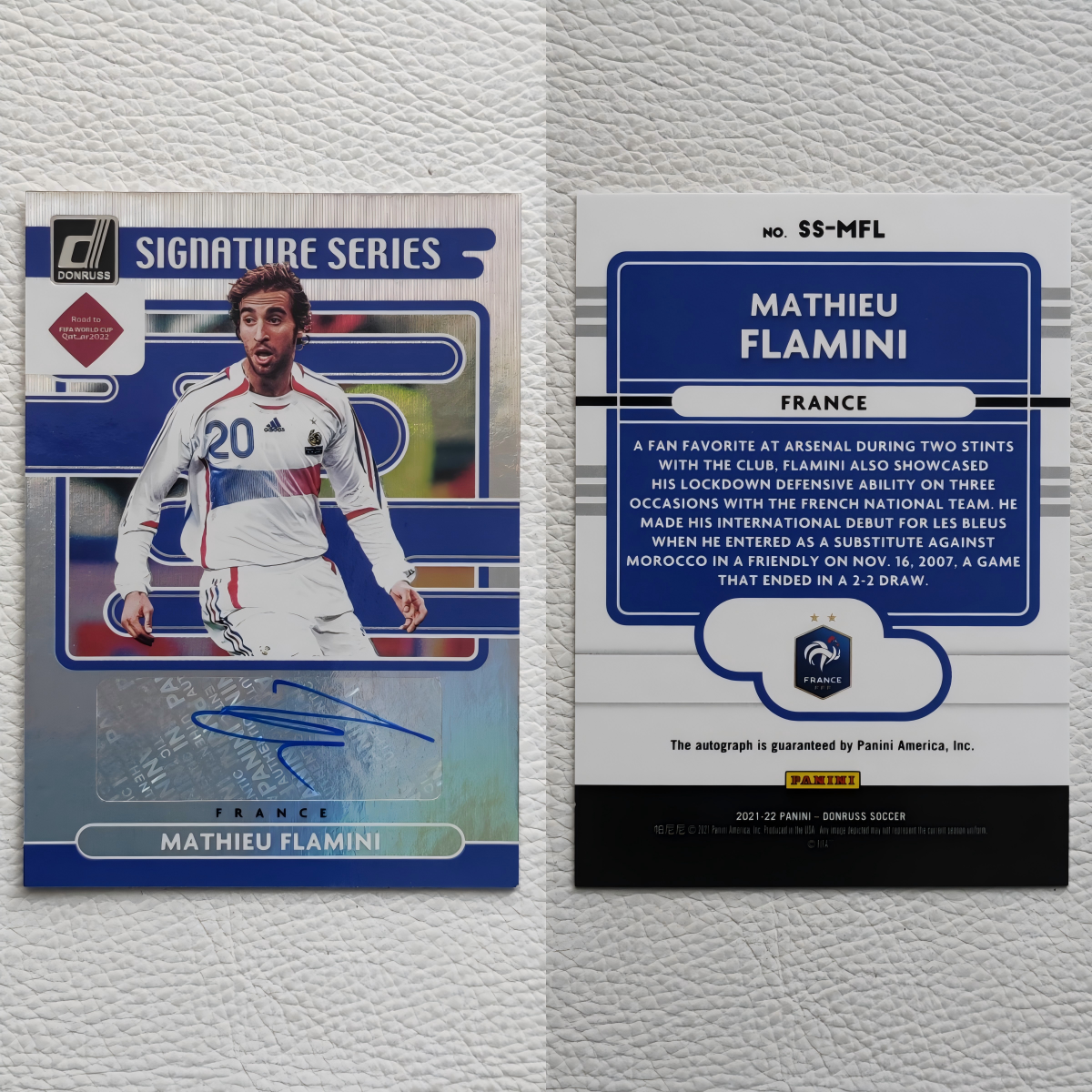 Panini Donruss 法国 弗拉米尼 亲签 签名 签字 球星卡 周边