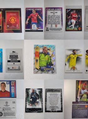 Topps PANINI 曼联 瓦伦西亚 德赫亚 范德萨 维迪奇 球星卡礼物