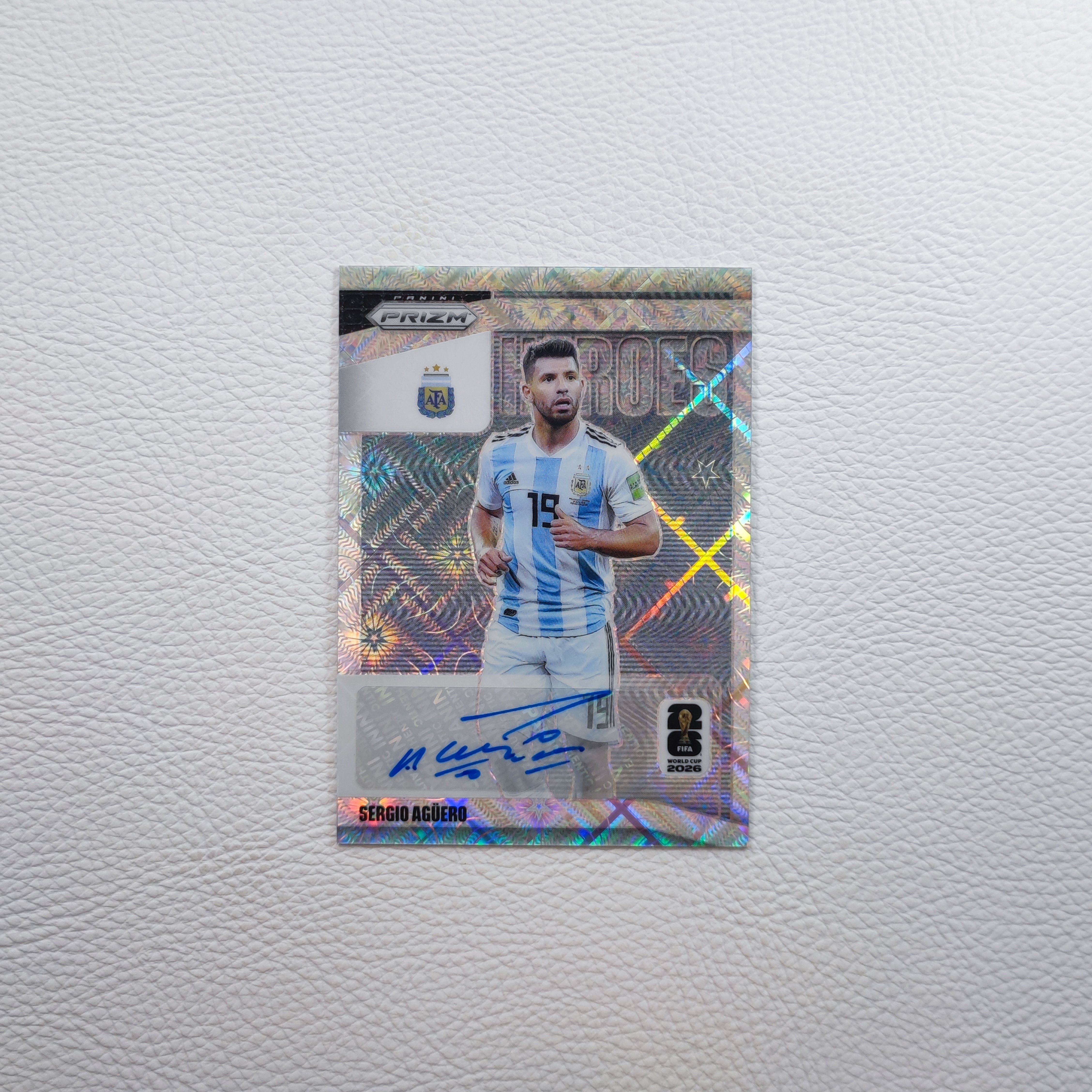 Panini 2026 世界杯 Prizm 曼城 阿根廷 阿圭罗 亲签 签字 球星卡