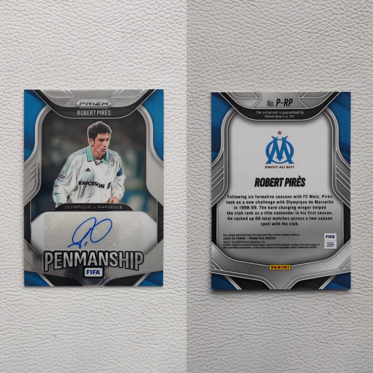 Panini Prizm 法国 马赛 皮雷斯 亲签 签名 签字 球星卡 周边礼物
