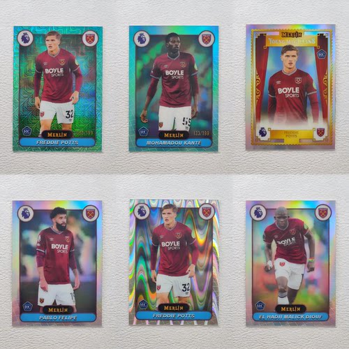 Topps Merlin 英超回归元年 西汉姆联 迪乌夫 波特 新秀RC 球星卡