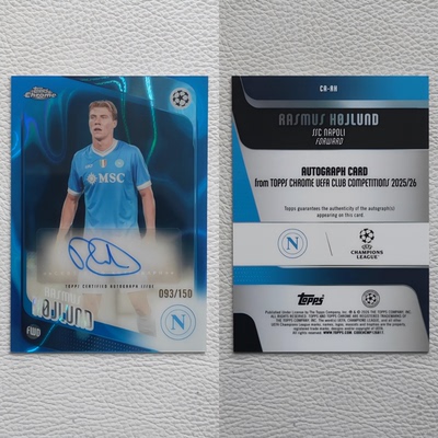 Topps Chrome 那不勒斯 霍伊伦 亲签 签名 签字 球星卡 周边