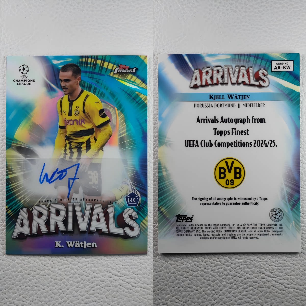 TOPPS 2025 多特蒙德 魏特延 新秀RC 亲签 签名 球星卡 周边礼物