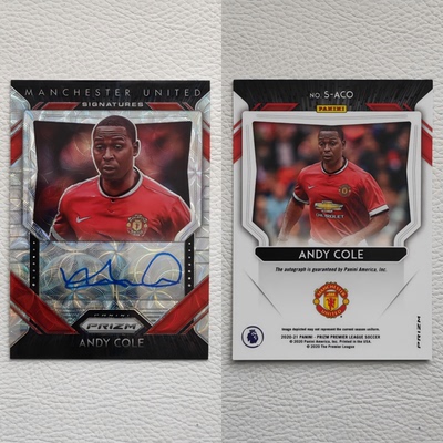 Panini Prizm 曼联 安迪 科尔 ANDY COLE 亲签 签字 球星卡 周边