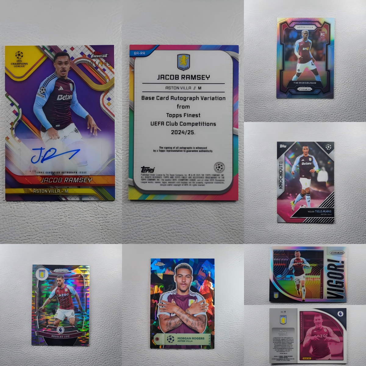 TOPPS PANINI 阿斯顿维拉 拉姆塞 罗杰斯 等 签字球星卡 周边礼物