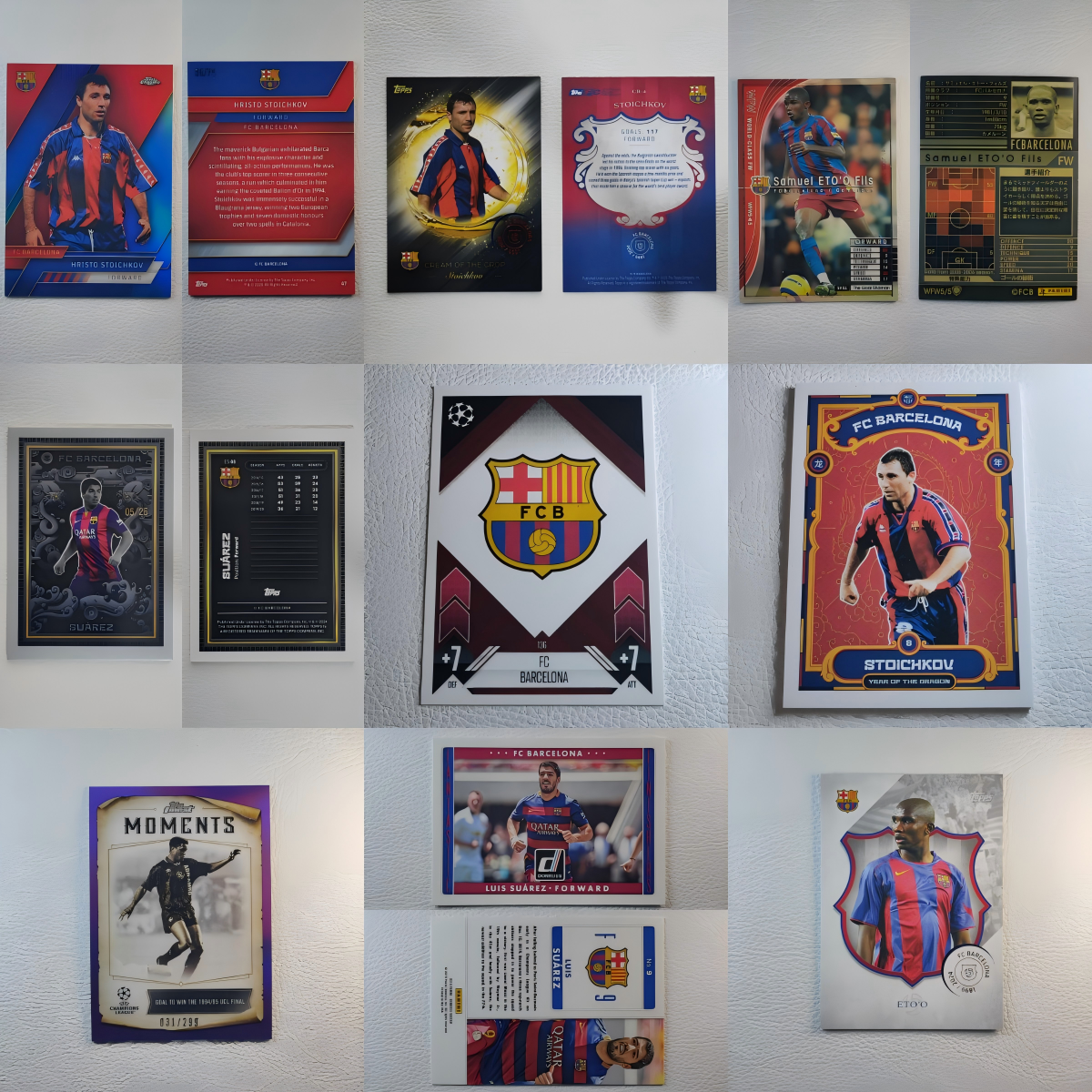 TOPPS PANINI 巴塞罗那 苏亚雷斯 大罗 马拉多纳 球星卡周边礼物