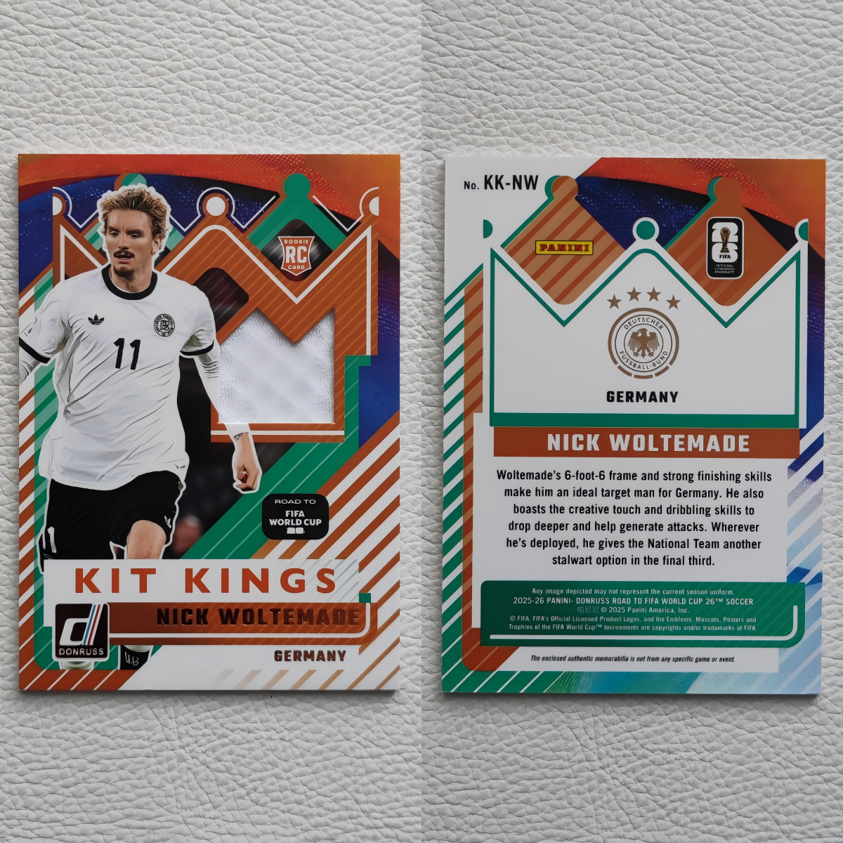 Panini Donruss 美加墨世界杯 德国 沃尔特马德 新秀 球衣 球星卡