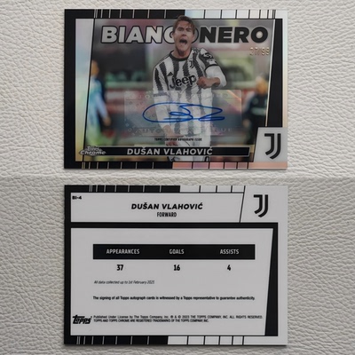 Topps Chrome元年 尤文图斯 弗拉霍维奇 亲签 签字 球星卡 礼物
