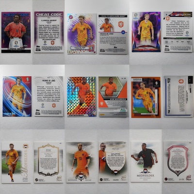 PANINI TOPPS 荷兰国家队 西多夫 德容 斯内德限量球星卡周边礼物