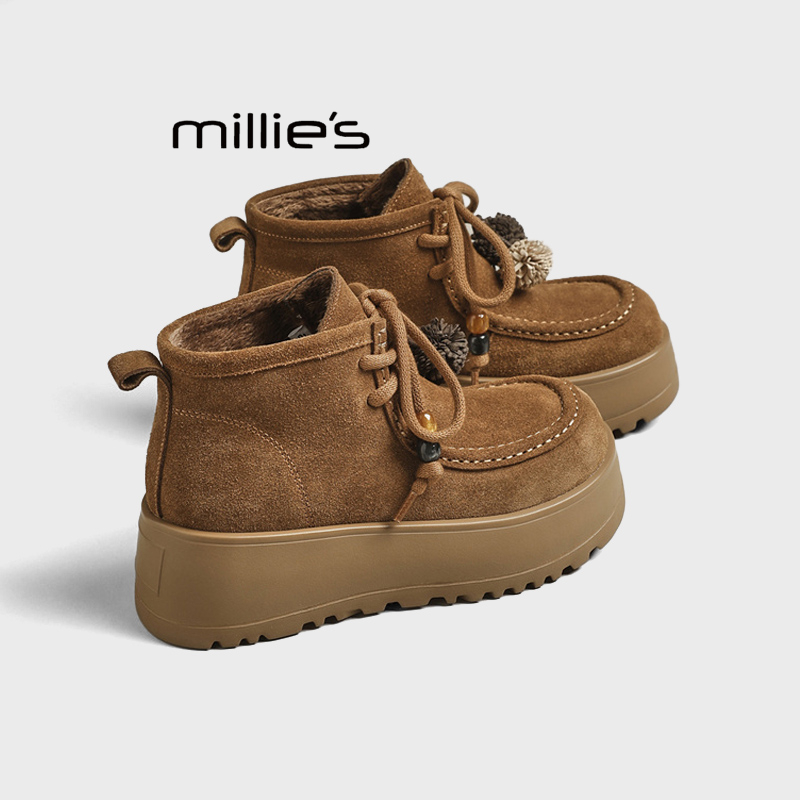 MILLIE'S/妙丽复古百搭勃肯短靴
