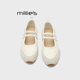 休闲雨鞋 MILLIE 圆头平底玛丽珍鞋 一字带舒适百搭时尚 妙丽春季