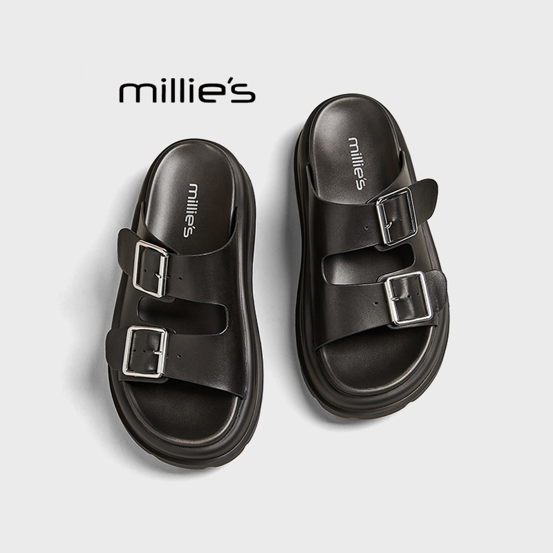 MILLIE'S/妙丽厚底拖鞋女