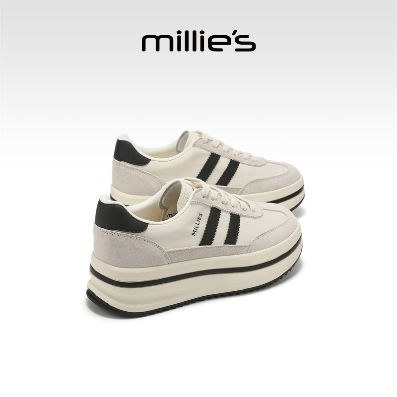 MILLIE'S/妙丽经典女款休闲鞋2026秋季新款复古校园风百搭休闲鞋,女鞋,时尚休闲鞋,淘宝优惠券,粉丝福利购,淘宝优惠卷