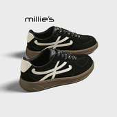 阿甘鞋 MILLIE 潮Z 德训鞋 女秋百搭休闲增高运动板鞋 妙丽2026新款