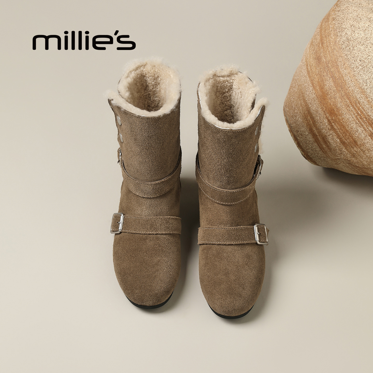 MILLIE'S/妙丽两穿翻折时装靴